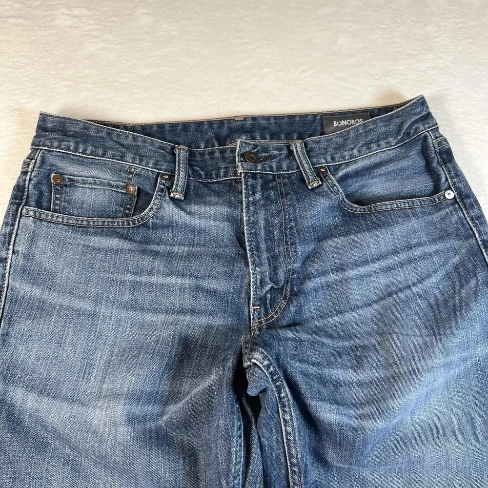 Bonobos The Blue Jean Athletic‎ Jeans Mens 33x32 Blue Medium Wash Stretch Denim